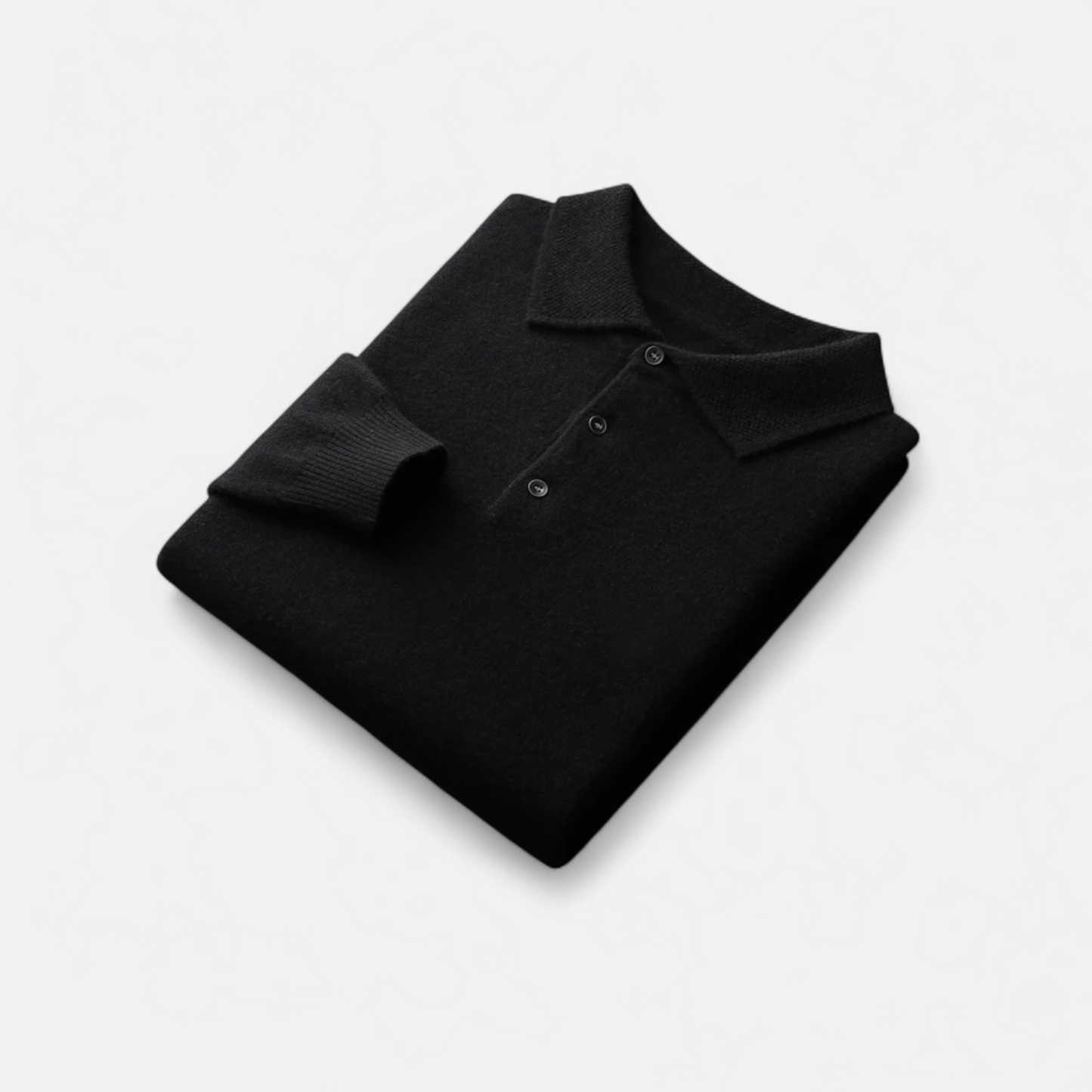 Men's Simple Long Sleeve Polo Shirt