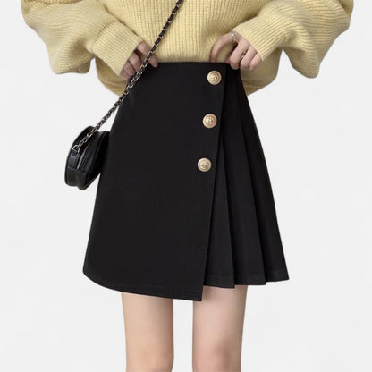 Flared Waist A-Line Mini Skirt