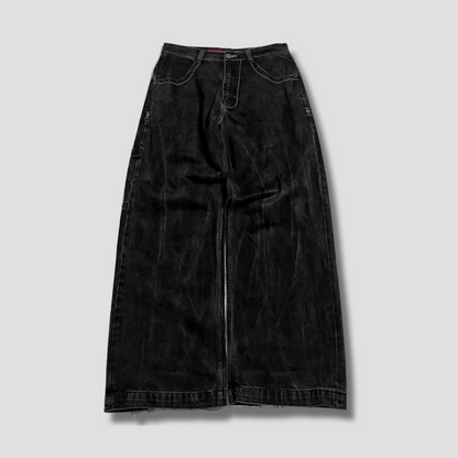 Black Baggy Jeans with High Waist – Raven-S-The Livary