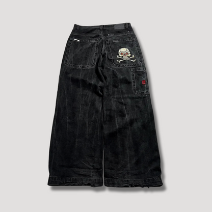 Dark High Waisted Loose Fit Jeans - Pexav