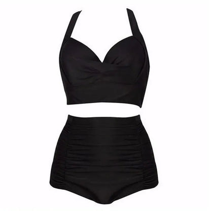 Sexy Halter Neck Bikini Set High Waisted Swimsuit - Pexav
