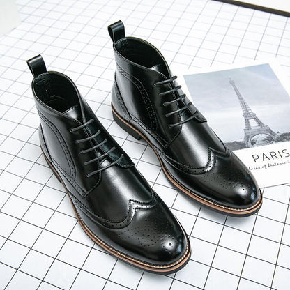 Classic Brown Leather Ankle Boots