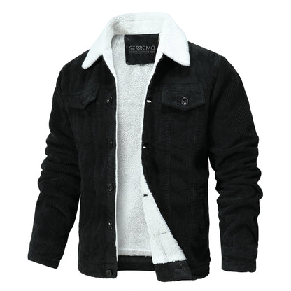 Classic Fit Collar Jacket | Fleece Lined Button Front Coat - Nocini