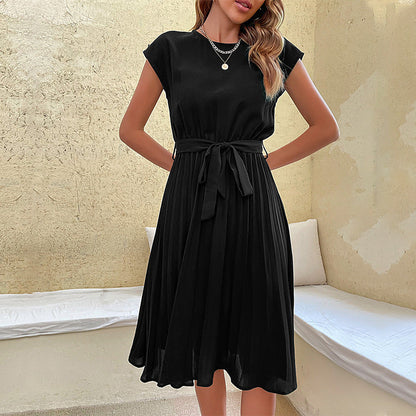 Fit and Flare Short Sleeve Dress for Women
