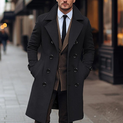 Warm Double Breasted Long Winter Coat