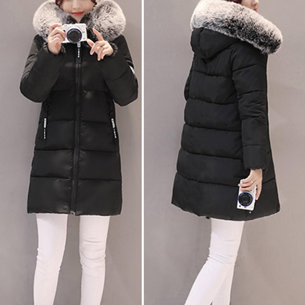 Women's Lightweight Parka Jacket with Faux Fur Hood