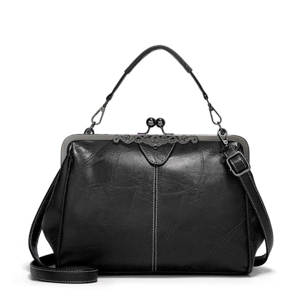 Classic Buckle Leather Handbag