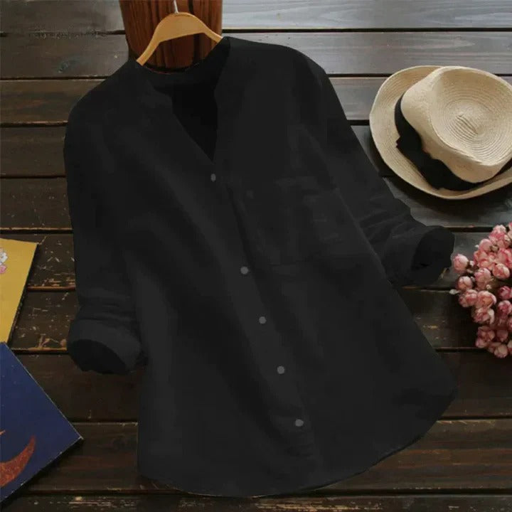 Relaxed Fit Women's Long Sleeve Blouse
