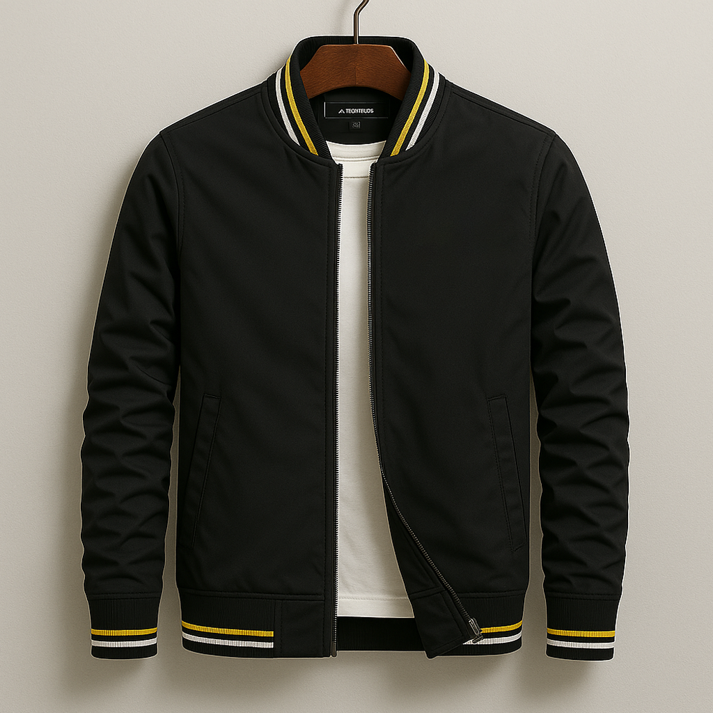 Men's Zip Up Flight Jacket with Side Pockets