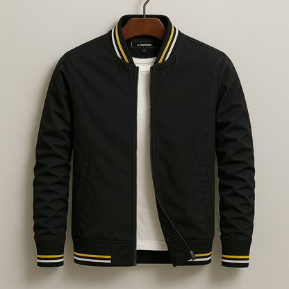 Men's Zip Up Flight Jacket with Side Pockets