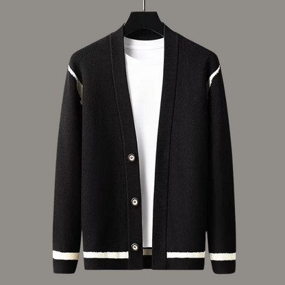 Classic Striped Open Cardigan - Nocini