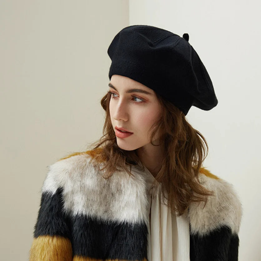 Soft Round Winter Beret for Women - Nocini
