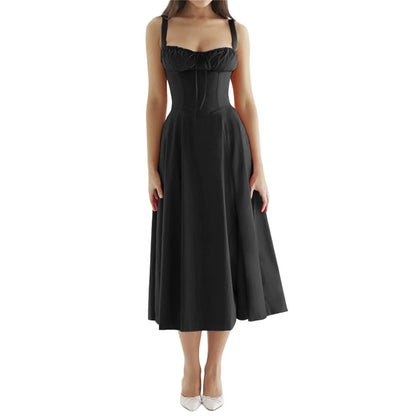 Ladies' Elegant Satin Corset Dress