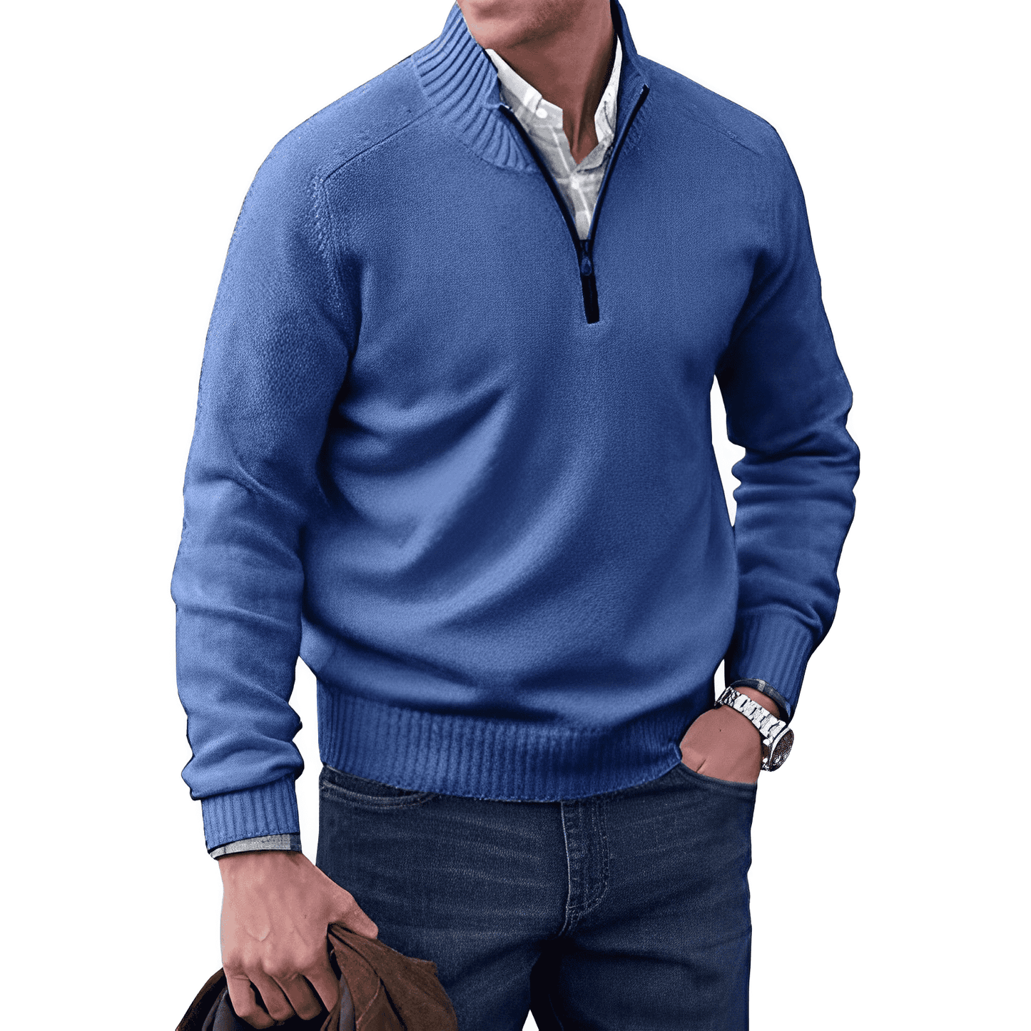 Men's Cozy Wool Quarter Zip Sweater