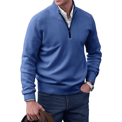 Men's Cozy Wool Quarter Zip Sweater