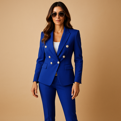 Women's Classic Two Piece Business Suit Set - Nocini