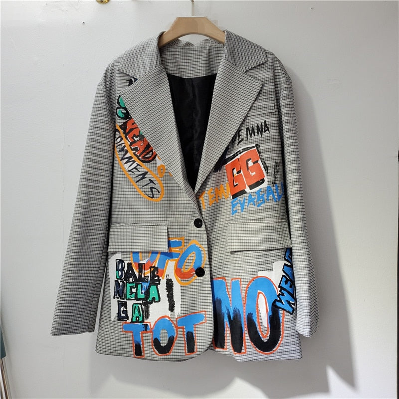 Stylish Printed Pocket Blazer - Pexav