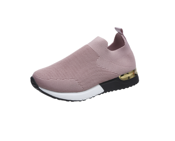 BlissWalk Comfort | Ergonomic Women's Lace-Free Sneakers with Cushioned Heel-Pink-2.5-Nora Luxe