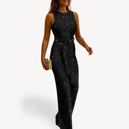 Glittering Evening Maxi Dress for Women - Nocini