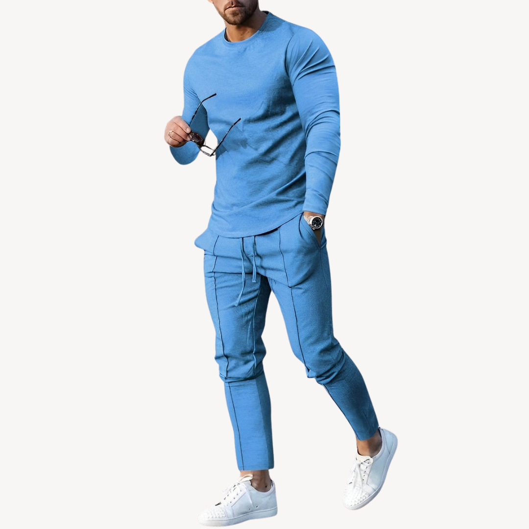 Men's Relaxed Fit Long Sleeve Jogger Suit