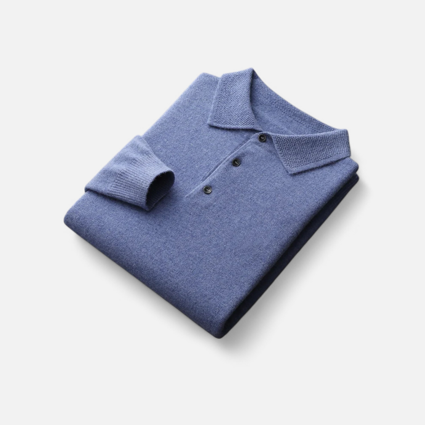 Men's Simple Long Sleeve Polo Shirt