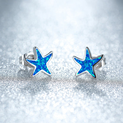 Ocean Blue Starfish Drop Earrings - Pexav