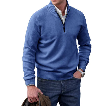 Men's Warm Quarter Zip Fleece Sweater