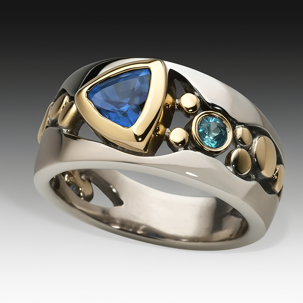 Vintage Navy Gemstone Ring - Nocini