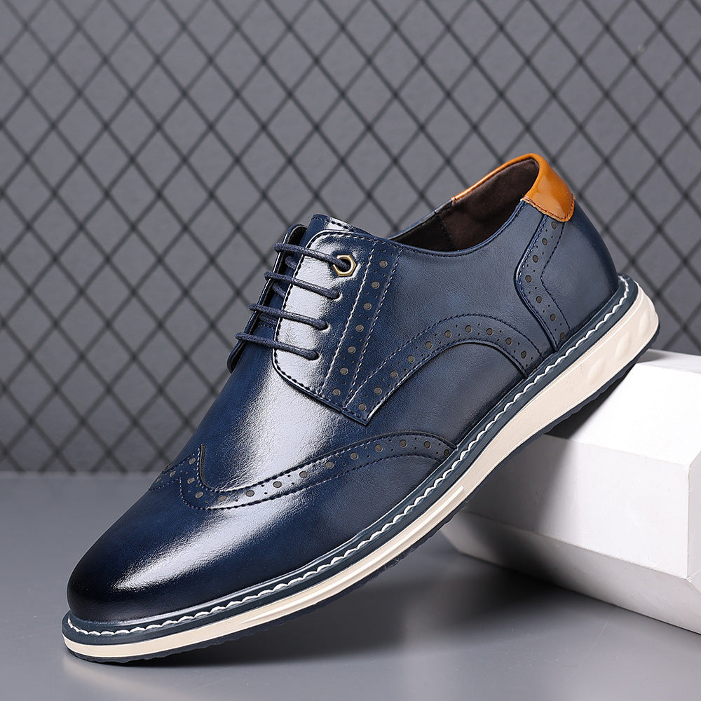 Classic Mens Leather Oxfords Shoes - Olytrend