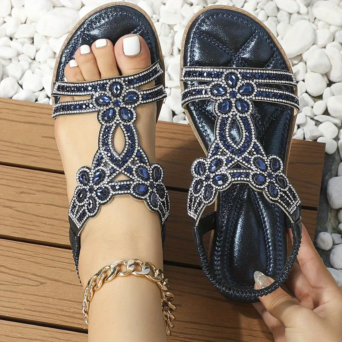 Comfortable Summer Sandals with Stretch Strap - Pexav