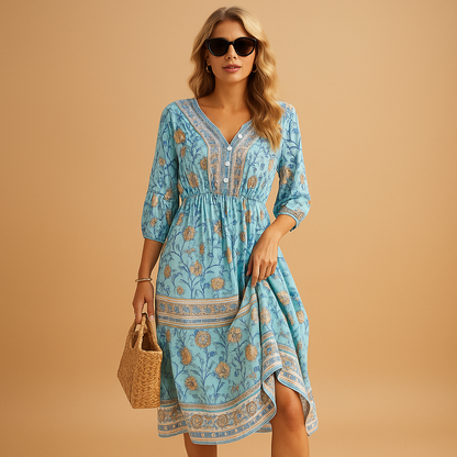 Chic Floral Sundress for Women Lila - Nocini