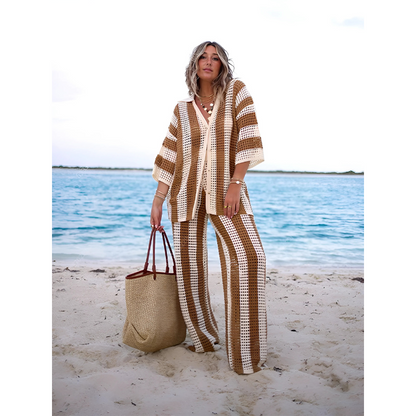 Boho Beach Set for Women – Salina-Khaki-S-Nora Luxe