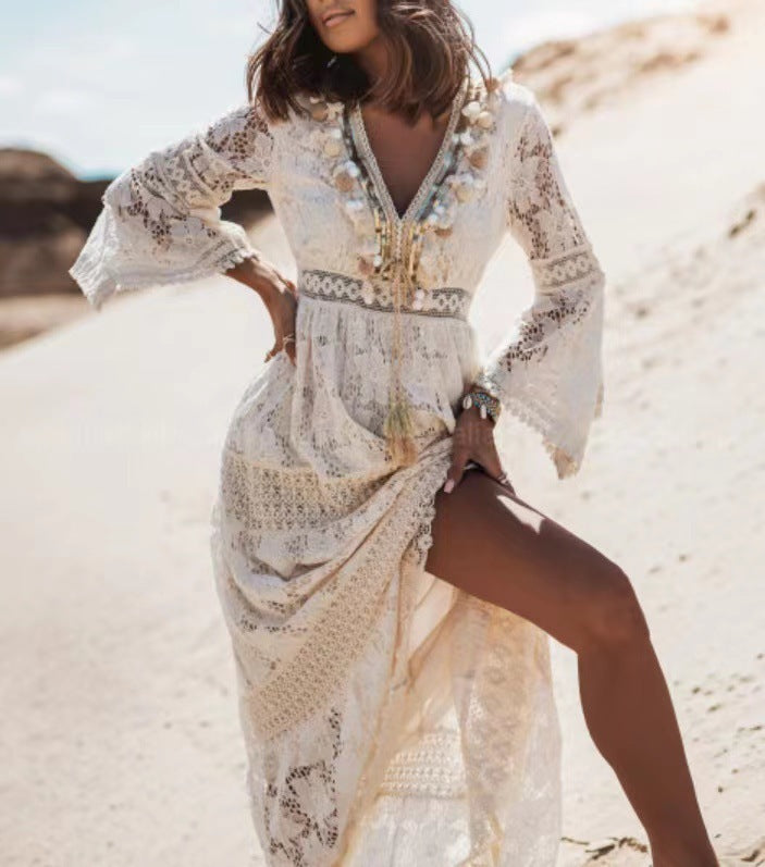 Floral Long Maxi Dress Elvira - Pexav