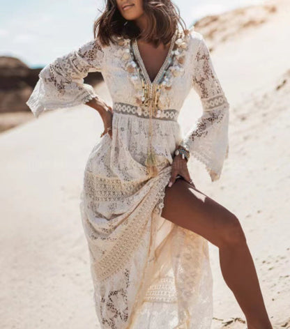 Floral Long Maxi Dress Elvira - Pexav