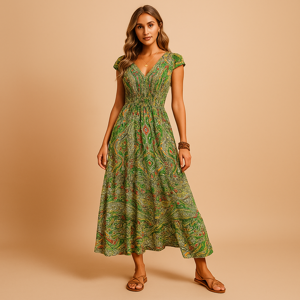 Flowy Long Summer Dress for Women Aurora - Nocini