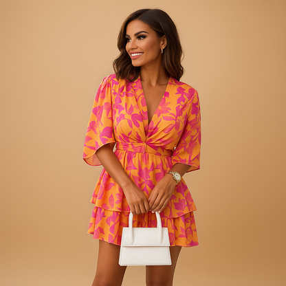Trendy Floral Mini Dress for Women - Nocini