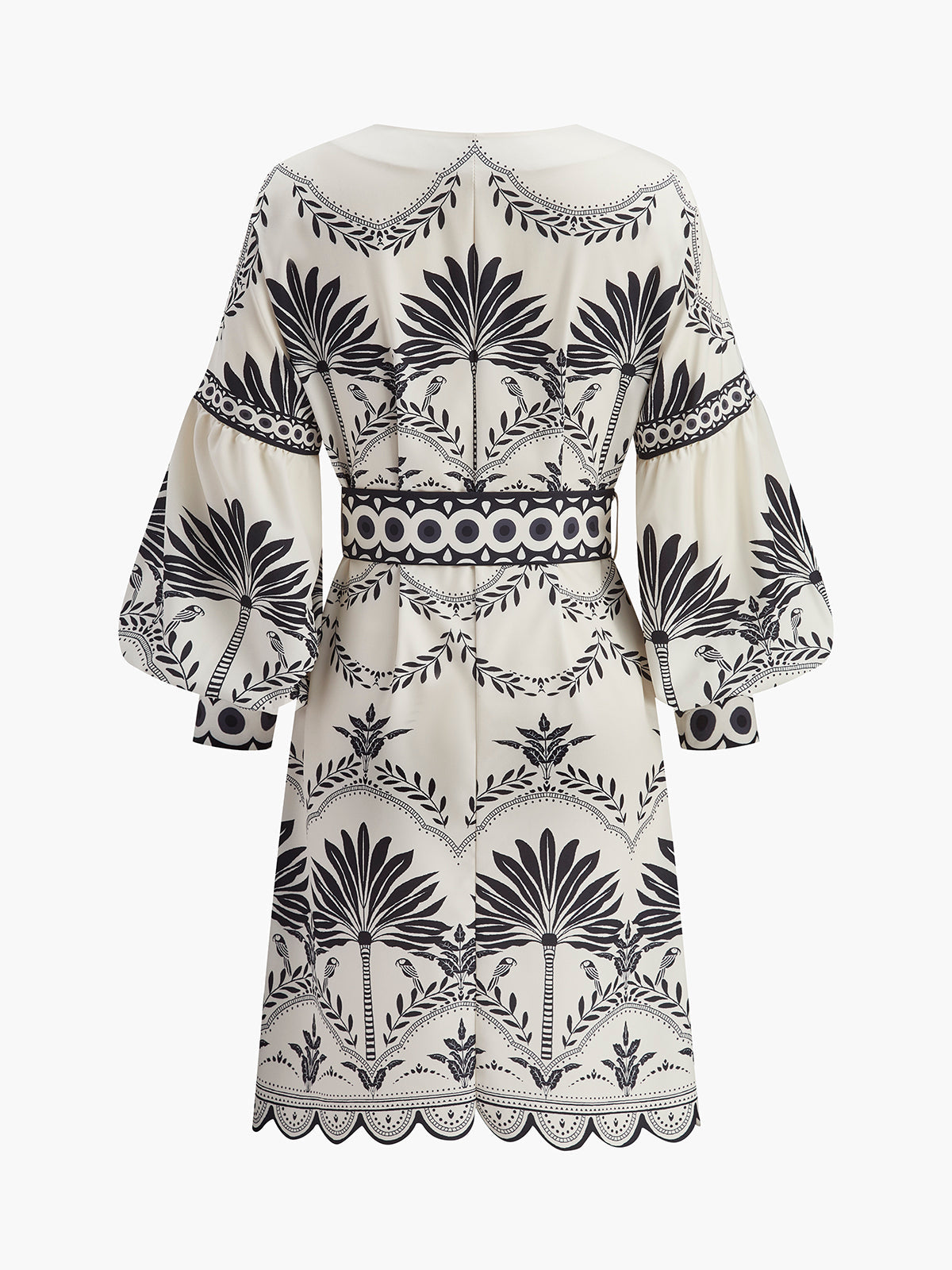 Trendy Floral V-Neck Waist Dress