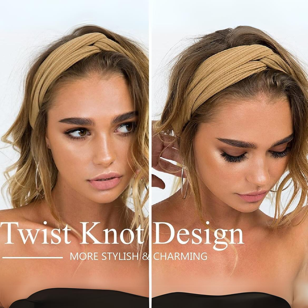 Boho Twist Hairbands-Set 1-Nora Luxe