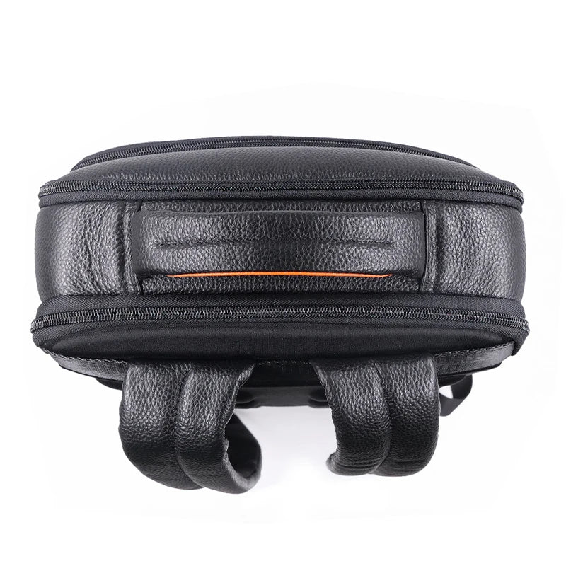 Secure Men's Leather Rucksack with Lock