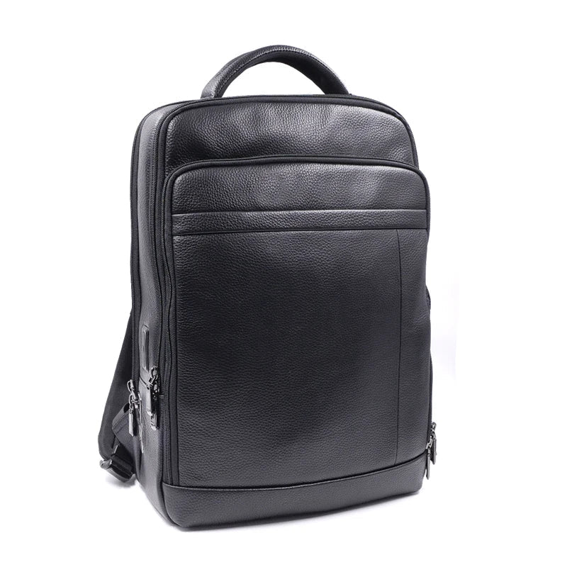 Secure Men's Leather Rucksack with Lock
