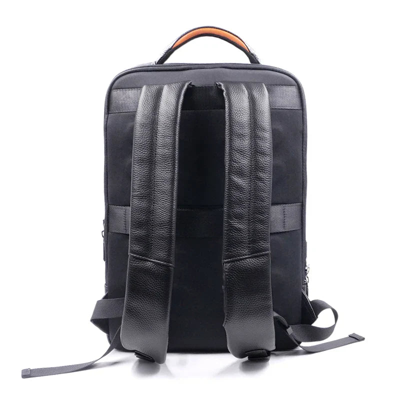 Secure Men's Leather Rucksack with Lock