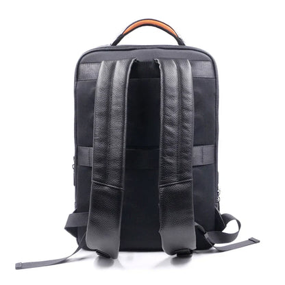 Secure Men's Leather Rucksack with Lock