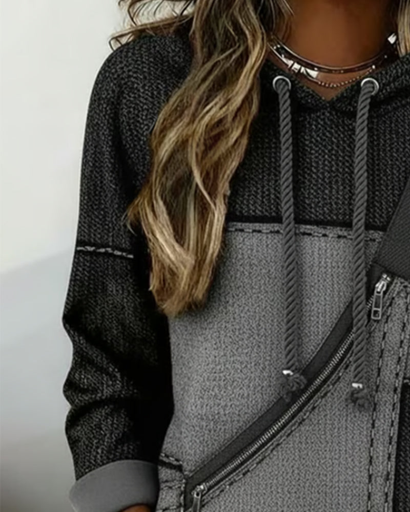 Image of Bonnie | Women's Long Sleeve Color Block Hoodie