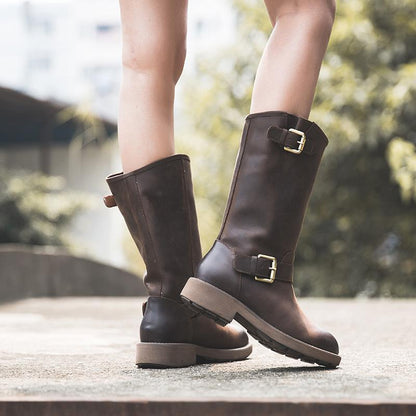 Classic Buckle Ankle Boots - Chic Comfortable Fit