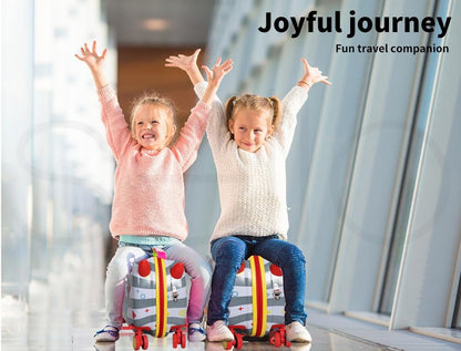Kids 2-in-1 Ride On Scooter Luggage with Spin Wheels