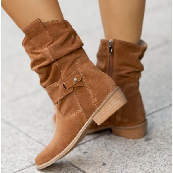 Stylish Women's Ankle Boots with Zip Detail