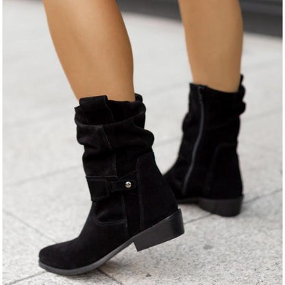 Stylish Women's Ankle Boots with Zip Detail