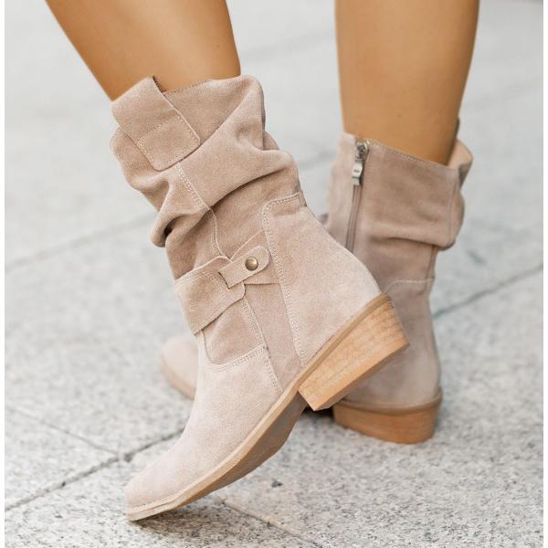 Stylish Women's Ankle Boots with Zip Detail
