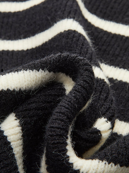 Classic Striped Back Bow Sweater Vest