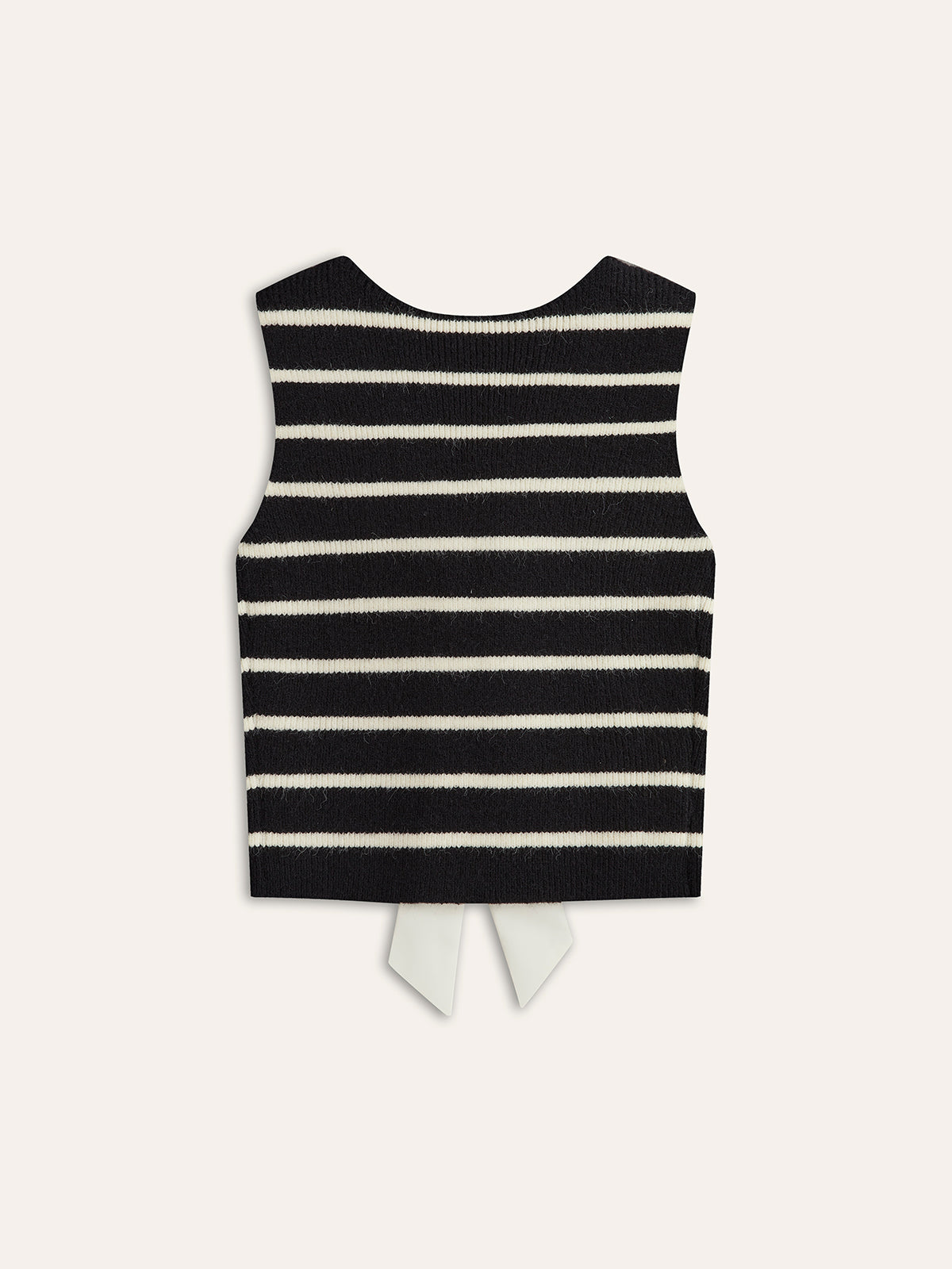 Classic Striped Back Bow Sweater Vest